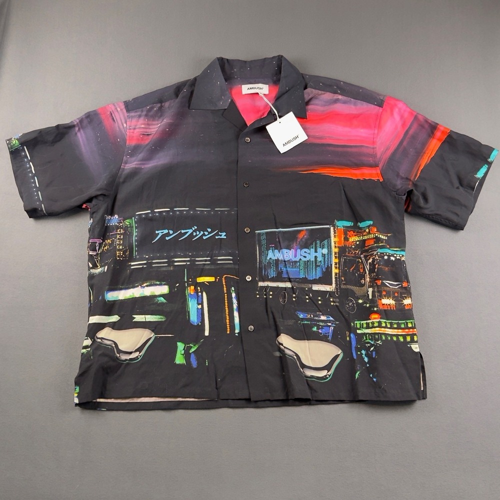 Ambush Dekotora Print Shirt Multi Mens Size 3 Short Sleeve Camp Collar Japan